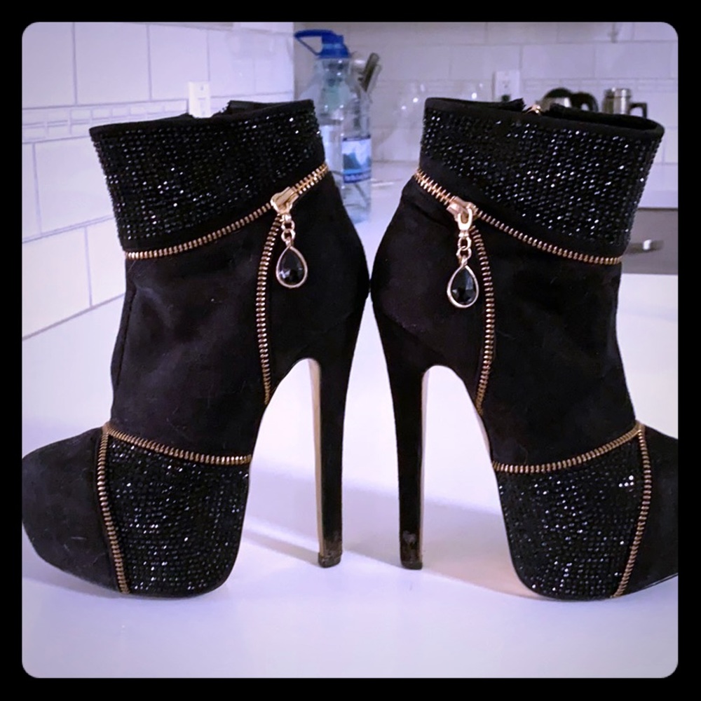 Super high Bebe Everly platform ankle boots